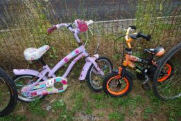 Two small children's bikes; 'Apollo' and 'Strike'.