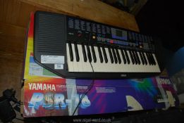 A Yamaha electric keyboard.