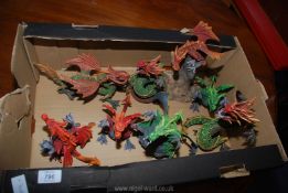 A quantity of resin dragons.