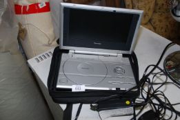 A Venturer portable DVD player with travel case.