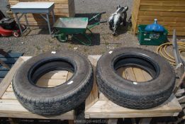 Two part worn tyres LTR 175R x 13C 97/95Q.