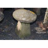 A Staddle stone - approx. 20" high x 19" diameter (11" square base).