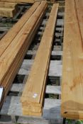 Five cedar boards 6" x 1/2" x 142" long.