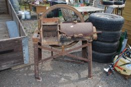 A cast iron chaff cutter by Powell Bros & Whittaker 1802,