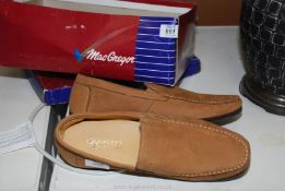 A pair of tan suede loafers - size 10-11UK/EU45