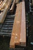 Eleven lengths of cedar boards 6" x 2" x 93" long.