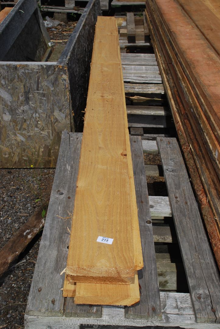 Five cedar boards 6" x 1" x 118" long.