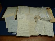 A folder of miscellaneous ephemera, letters,