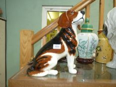 A Beswick Fireside beagle (a/f - crack to hind leg) 13'' tall.