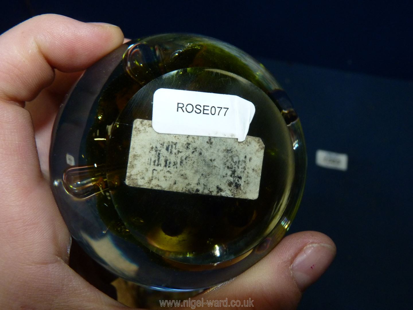 Six paperweights including Strathearn pink floral,blue and white bubble, orange etc. - Image 3 of 3