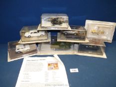 A box containing 1:43 scale car models from 'The James Bond Car Collection',