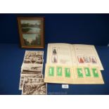 Two framed old coloured postcards of Pollokshaws,