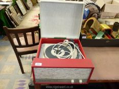 A Dansette Viva vintage record player.