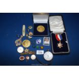 Miscellaneous items including enamel badges and presentation medals - 'The Eastwood Golf Club'