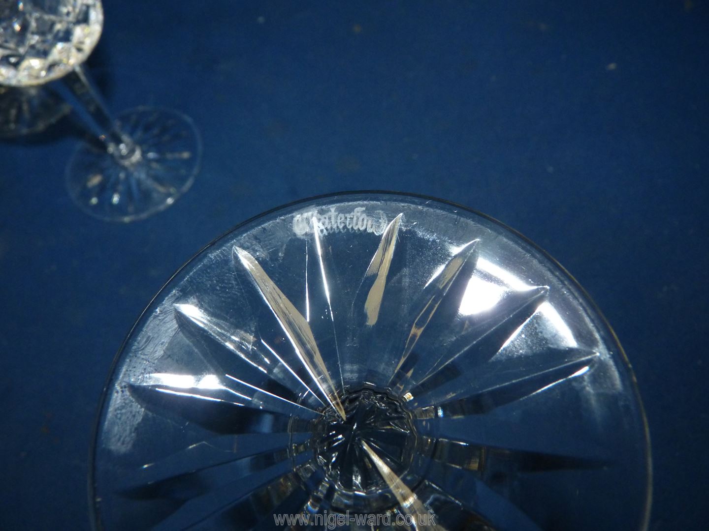 Six Waterford 'Lismore' Wine glasses (one chipped). - Image 2 of 2