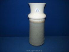 A West German vase in grey and off white, 15 3/4" tall.