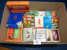 A quantity of playing Cards and card games to include Contraband, Canasta, Lexicon, etc.