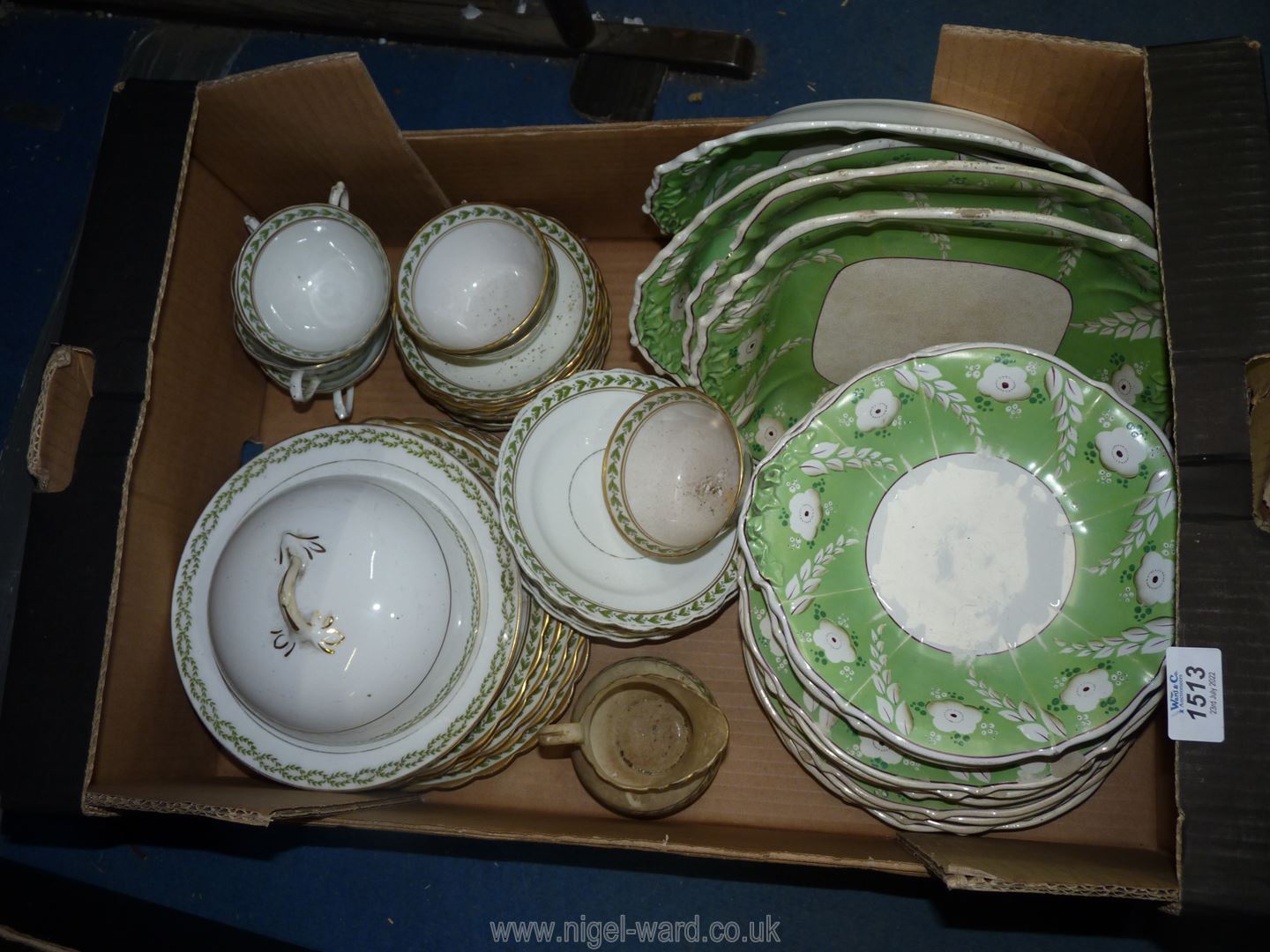 A quantity of Tuscan china 'Plant' teaware including plates, cream jug, cups and saucers, etc.