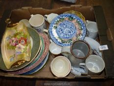 A quantity of china including Bradford Exchange plates, Royal Souvenir mugs etc.