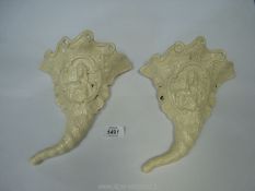 A pair of Wedgwood 'Cornucopia' wall sconces.