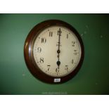 A Smiths 8 Day wall Clock with key.
