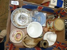 A quantity of china including Carltonware napkin ring, mason's trinket dish, mini Hen on Nest,