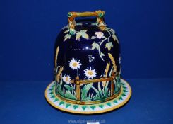 A most attractive George Jones & Sons Majolica cheese Dome and base,