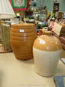 A large stoneware wine Jar with inscription 'R.M. Bird & Co.