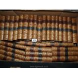 30 leather bound volumes of Dickens Works Library Edition printed by Chapman and Hall, London.