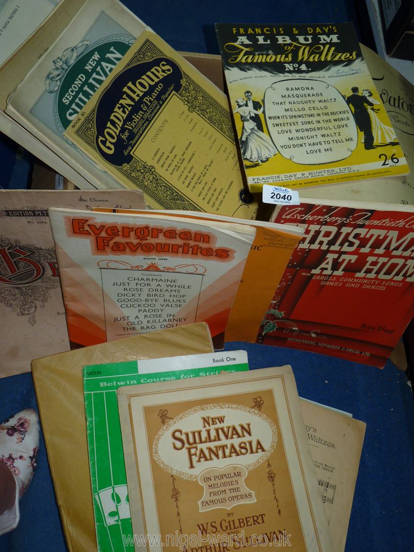 A quantity of Music sheets to include; Fancis Dous Famous Waltzes, Christmas at Home, etc.