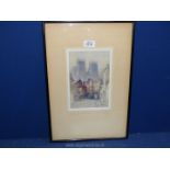 A framed and mounted F. Robson print of York Minster and Bootham Bar.