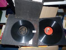 A quantity of boxed gramophone and HMV records to include; Welsh & English Folk Songs, Lieder,