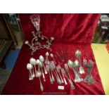 A quantity of epns cutlery, some kings pattern including forks, spoons, teaspoons,