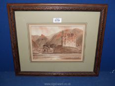 A wooden framed and mounted watercolour signed lower right Kathleen Woods,