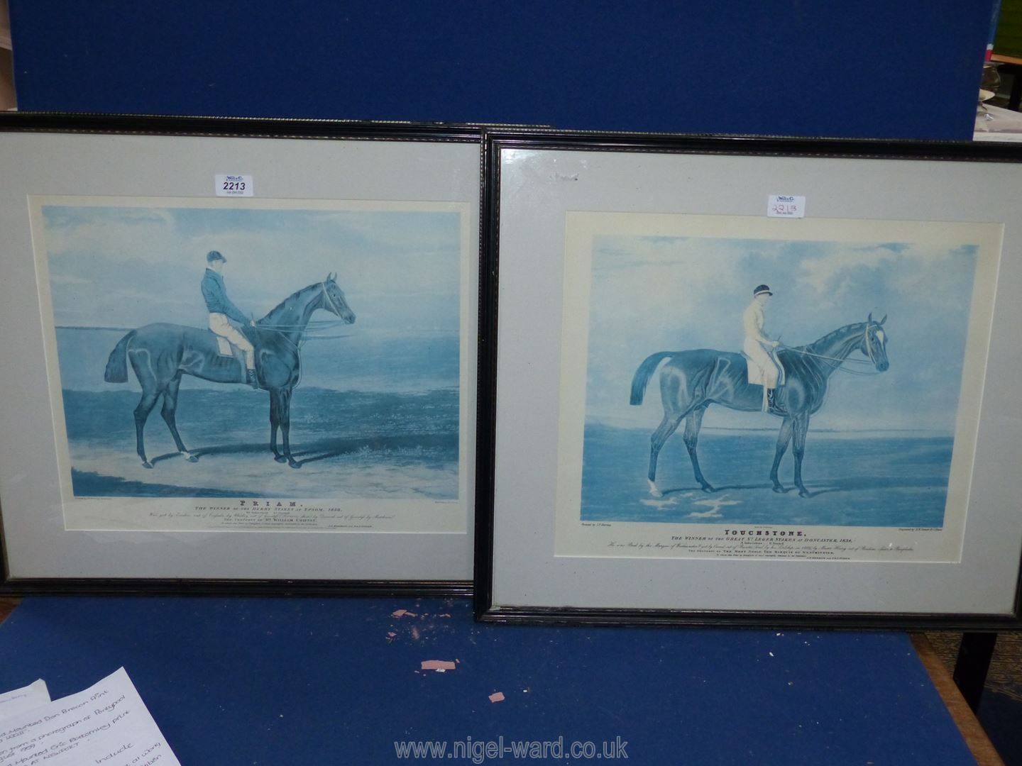 A large Print of the 1830 Epsom Derby Winner 'Priam' by J.F. - Image 3 of 4