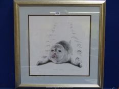 A large limited edition Print 'Beach Baby'.