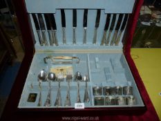 An Arthur Price part canteen of cutlery in bead pattern including eight each dinner and breakfast