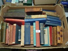 A box of books to include, Keats, Burns, etc.