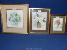 Three framed watercolours to include 'Brambles' by Anne Roylance,