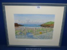 Llyn Peninsula beach, a Watercolour by Meurig Williams 9 1/2" x 13 1/2".