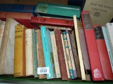 A box of books to include; Trollope A Commentary by Michael Sadleir, The Well of St.