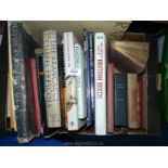 A box of books to include; The Art of Egon Schlele, Landscape Painting,