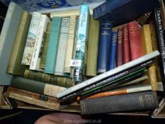 A box of books to include; The Contour Road Books of England, The Cotswold Country by Massingham,