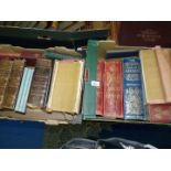 Two boxes of books to include; a quantity of Burkes Landed Gentry,