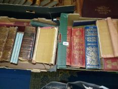 Two boxes of books to include; a quantity of Burkes Landed Gentry,
