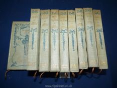 9 out of 10 volumes by Jane Austen, edited by Reginald Brimley Johnson, published by J.M.