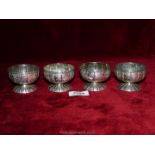 Four footed bowls, London 1868 silver, maker Chawner and Company- George Adams,