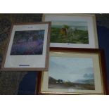 Three framed Prints including 'Mother and Son' by H.W.B.