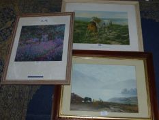 Three framed Prints including 'Mother and Son' by H.W.B.