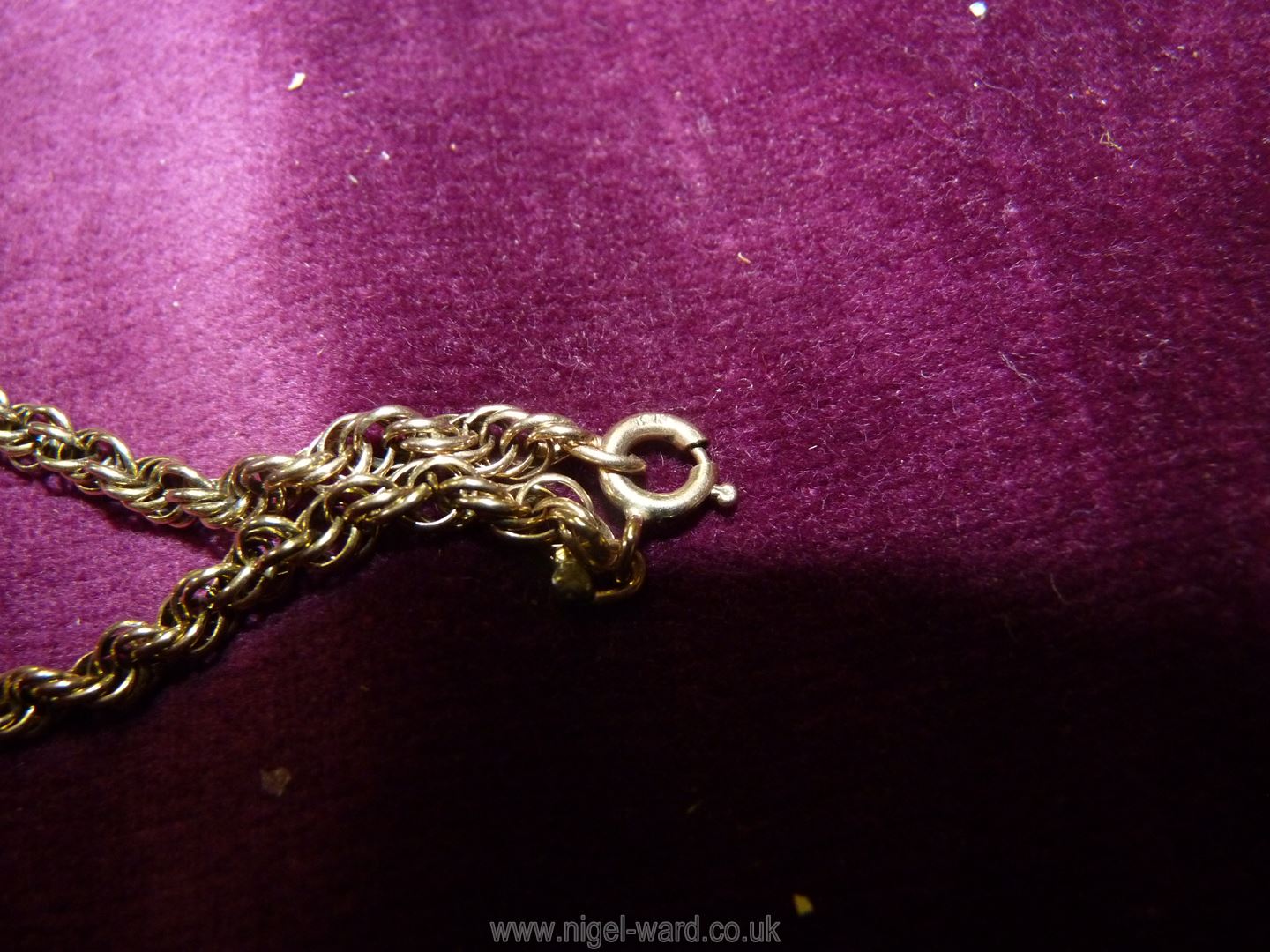 A 9ct gold rope twist chain necklace, 20" long, 14 grams. - Image 2 of 2